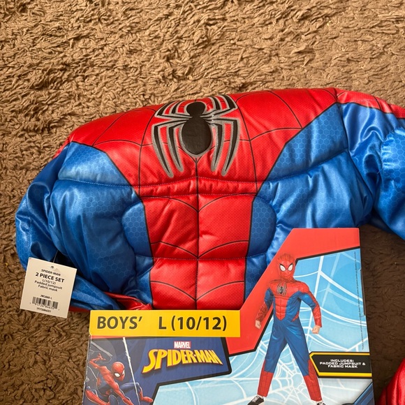 Marvel Spider-Man Kids Costume - Vibrant Red and Blue NEW Sz Large 10/12 - Picture 2 of 3